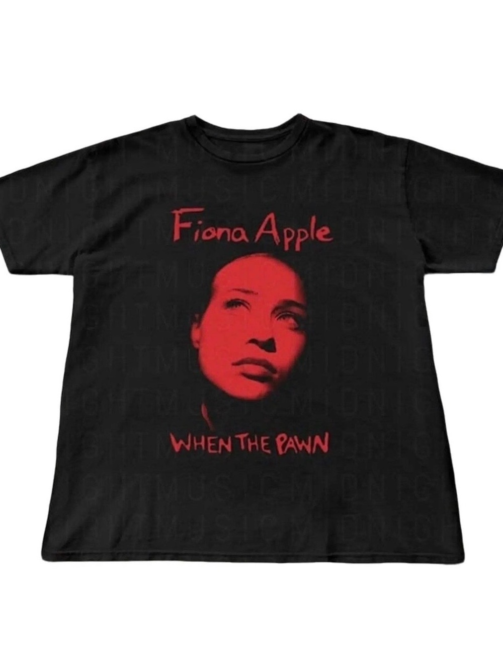 Fiona Apple Black & Red Graphic Tee - When the Pawn